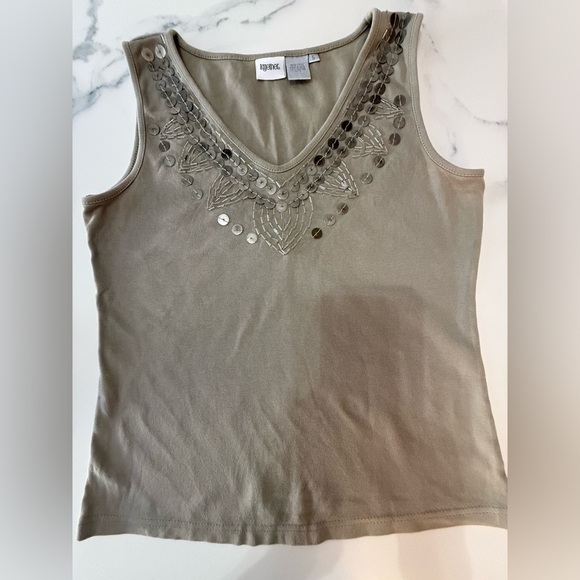 Together Embellished V-Neck Tank Top size Small - Picture 1 of 3